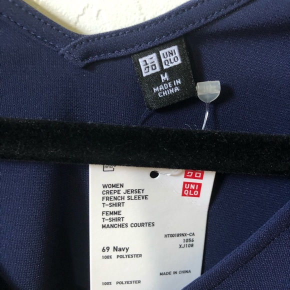 Uniqlo Navy shirt blouse - Picture 2 of 2